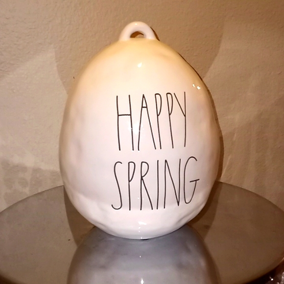 Rae Dunn Cream Happy Spring Easter Egg - Picture 5 of 10